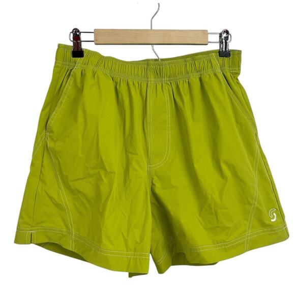 Standard Cloth Urban Outfitters Nylon Yellow Green Shorts Medium - Picture 1 of 4